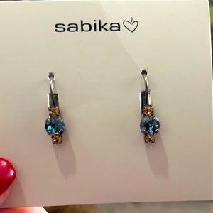 Sabika Cascade 3-Stone London drop earrings